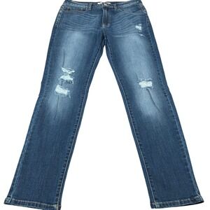 KanCan 13/30 High Rise Skinny Medium Destroyed Stretch Denim Jeans Grunge Retro